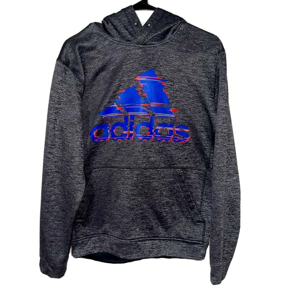 Adidas Mens Hoodie Medium Athletic Sportswear Pullover Sweatshirt Logo Climawarm